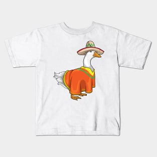 Duck Mexican hat Poncho Kids T-Shirt